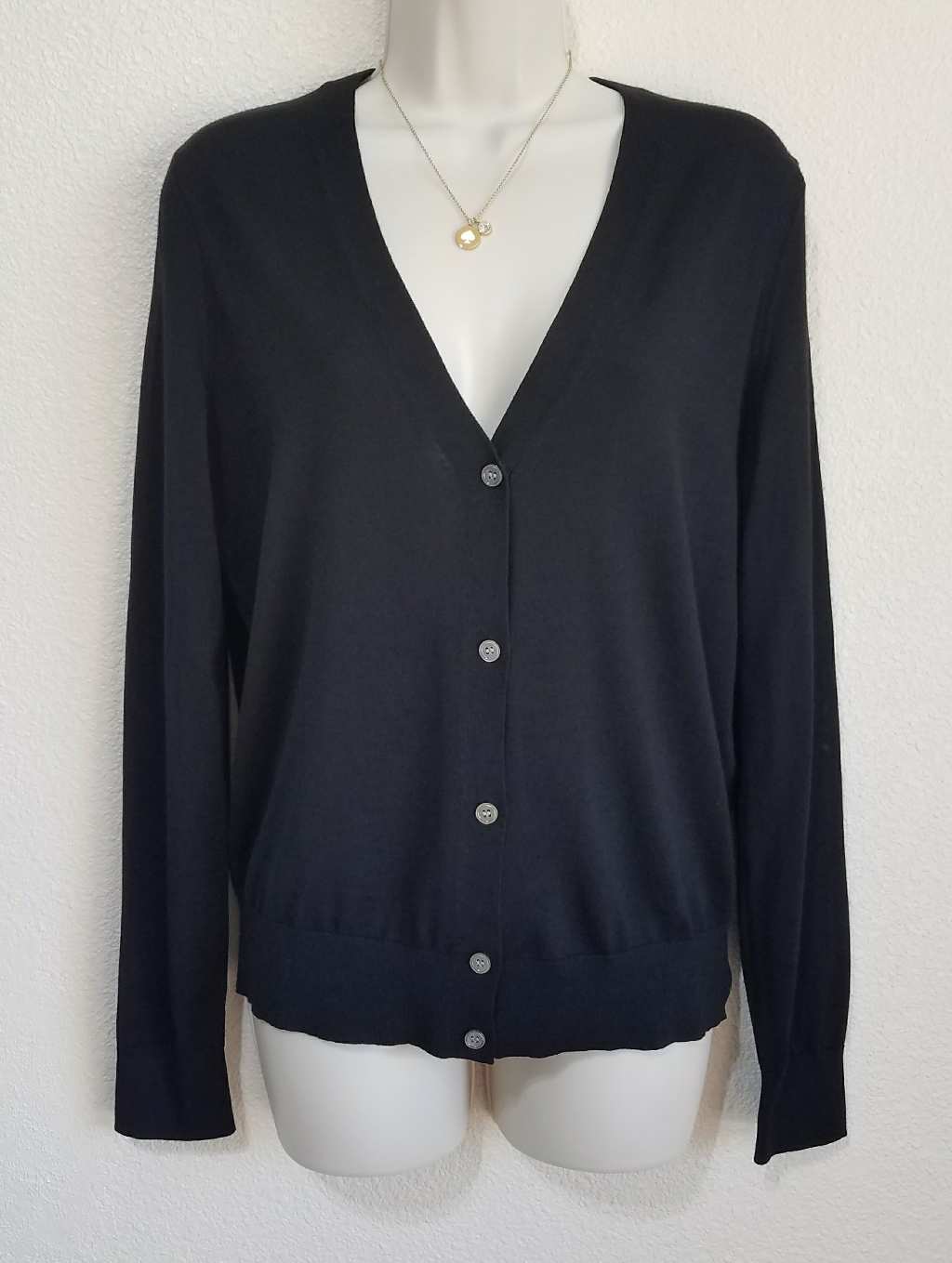 Theory V-Neck Wool Cardigan